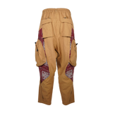 PATCH PAISLEY CARGO PANT - TAN