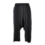 SPLICED DROP CROTCH PANT - BLACK