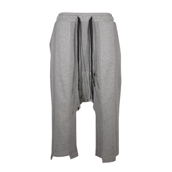 SPLICED DROP CROTCH PANT - GREY