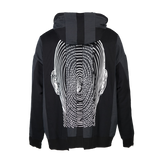 SPLICED LUXURY MOCK HOODIE - BLACK