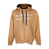 SPLICED LUXURY MOCK HOODIE - TAN