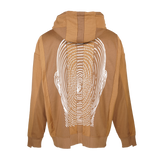 SPLICED LUXURY MOCK HOODIE - TAN