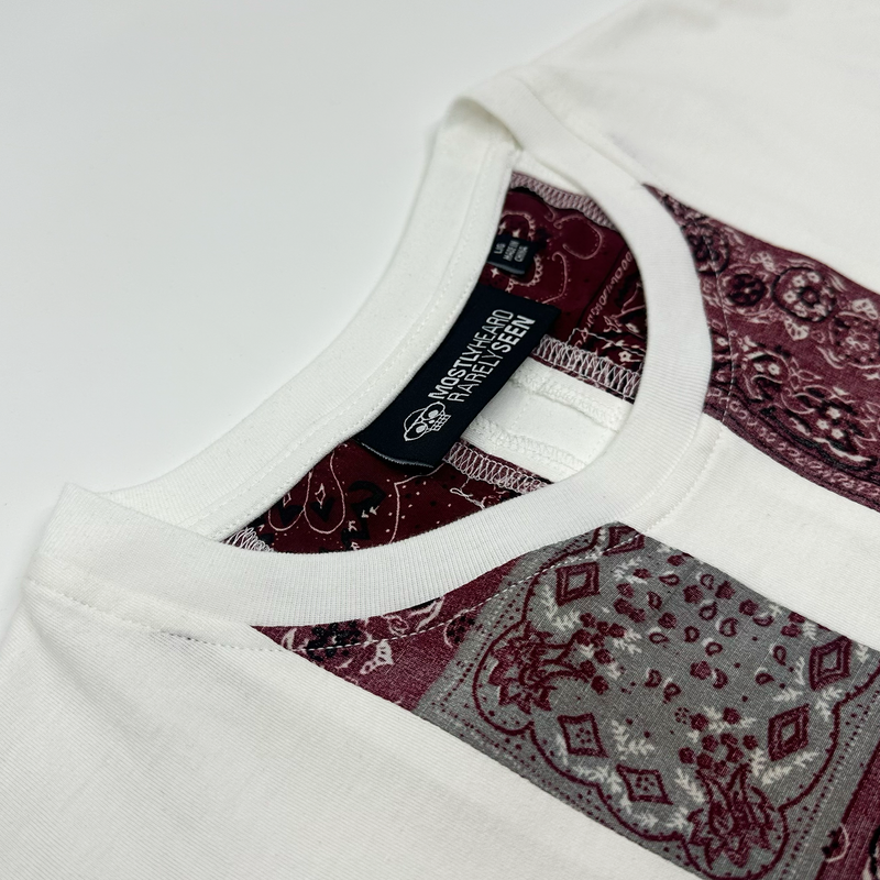 SPLICED PAISLEY TEE - RED