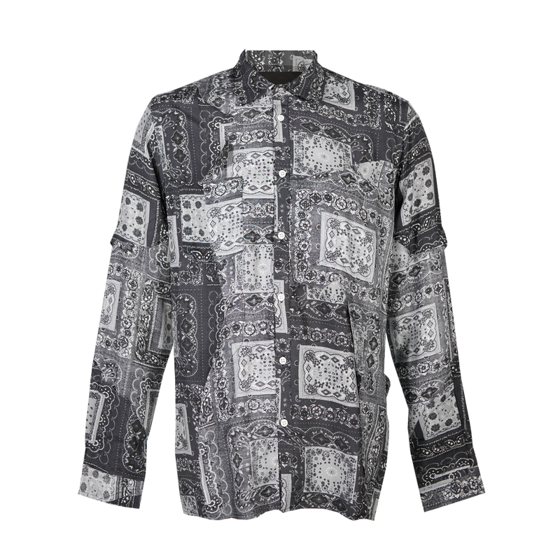 PAISLEY CUT ME UP WOVEN - BLACK