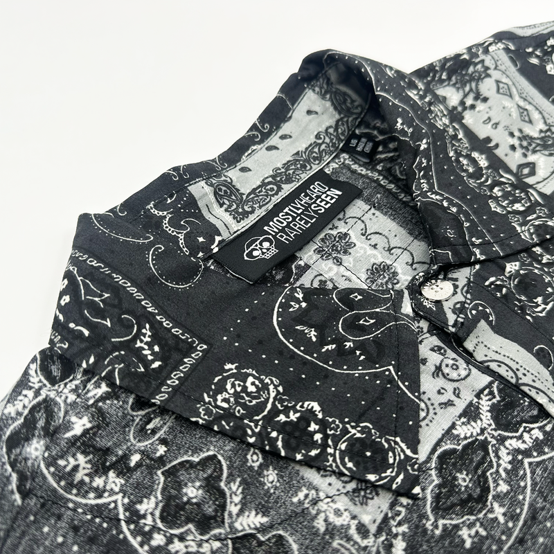 PAISLEY CUT ME UP WOVEN - BLACK