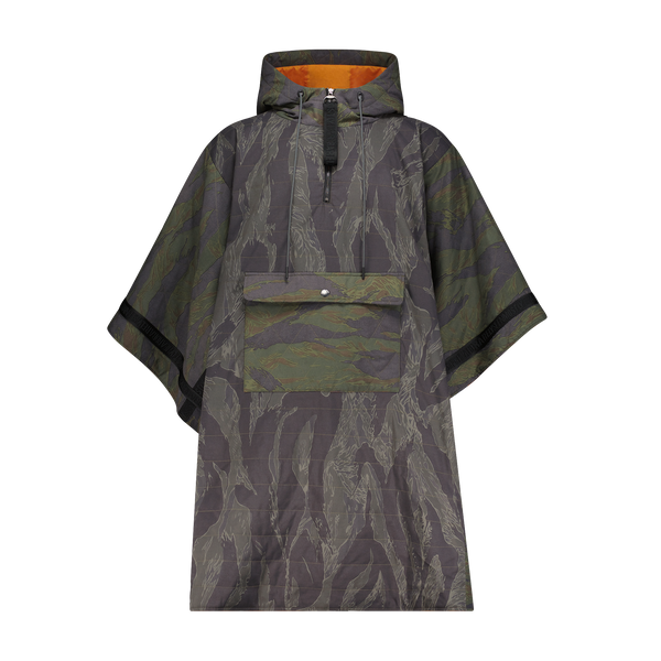 MIXED CAMO QUILTED PONCHO